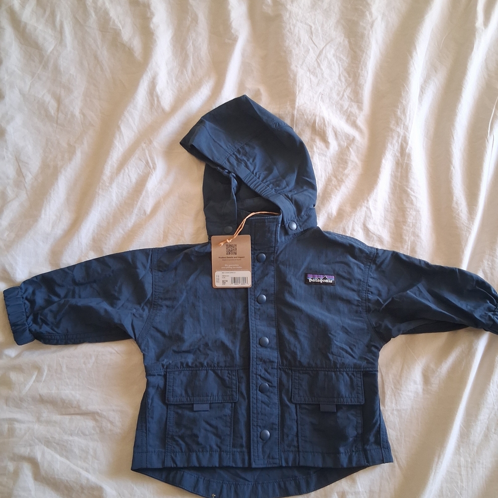 Blue Raincoat with Classic Styling and Durable Material